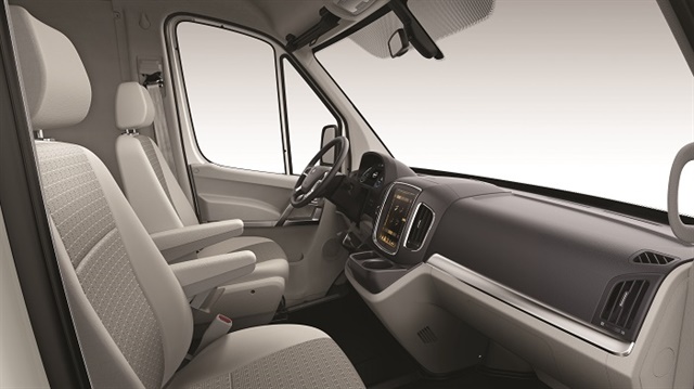 <p><strong>The interior is as nice as you&rsquo;d expect from a cargo van: nothing fancy, but comfortable and functional.</strong></p>