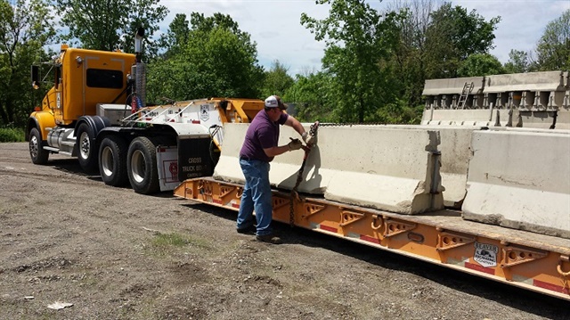 Owners should always conduct a pre-trip inspection of the trailer and key wear parts before taking off with each load. This includes inspecting the frame, chains and straps for damage. Photos: Talbert Manufacturing