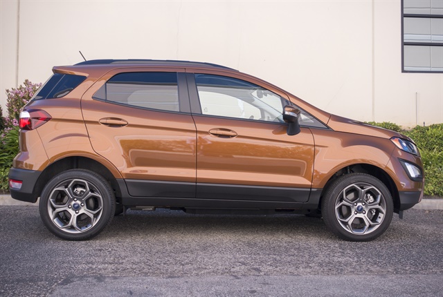 The EcoSport is 161.3 inches long and sits on a 99.2-inch wheelbase and is positioned below the Escape.  Photo by Vince Taroc.