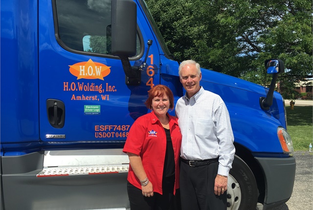 pstrongSen. Ron Johnson got a glimpse of life on the road with Julie Matulle./strong emPhoto courtesy Women in Trucking./em/p