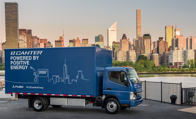 <p><strong>Mitsubishi Fuso's all-electric eCanter truck has a daily range of approximately 60 miles, based on configuration.&nbsp; </strong><em>Photo: Mitsubishi Fuso</em></p>