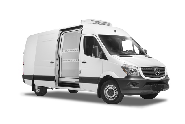 pemMercedes-Benz Sprinter upfitted for refrigerated cargo./em/p