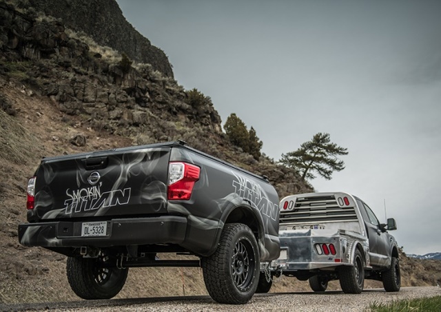 For the first time ever – Smokin' TITAN will be fully utilized and put to the test during a cooking competition among media members and Nissan executives in Pigeon Forge, Tenn., April 27-28.  (Photo courtesy of Nissan)