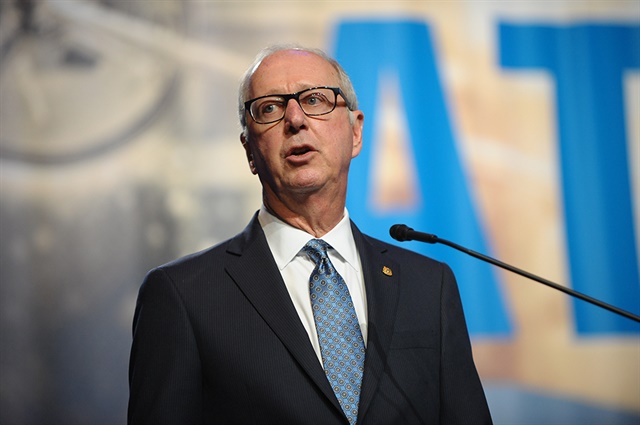 <p><strong>ATD chairman Steve Parker urged dealers to work with Congress to repeal the Federal Excise Tax on trucks and trailers.</strong> <em>Photo: ATD</em></p>
