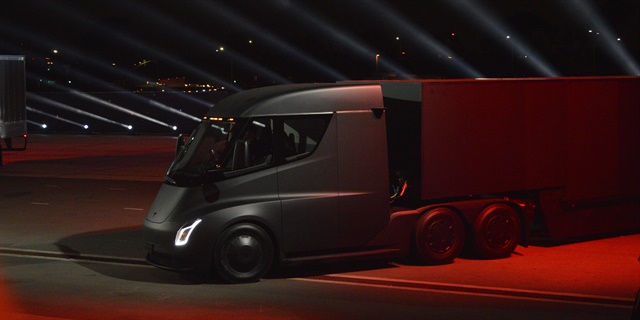 <p><strong>Anhesuer-Busch has ordered 40 Tesla Semi trucks as part of its ongoing sustainable transportion strategy. </strong><em>Photo: Jack Roberts</em></p>