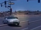 <p><em>Screenshot from Waymo crash in Arizona via ABC15.</em></p>